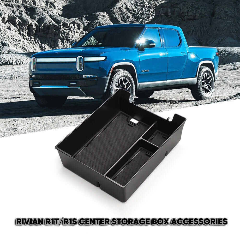 Rivian R1T/R1S Center Console Organizer Skuff Armlen Oppbevaringsboks Rivian R1T R1S Tilbehør