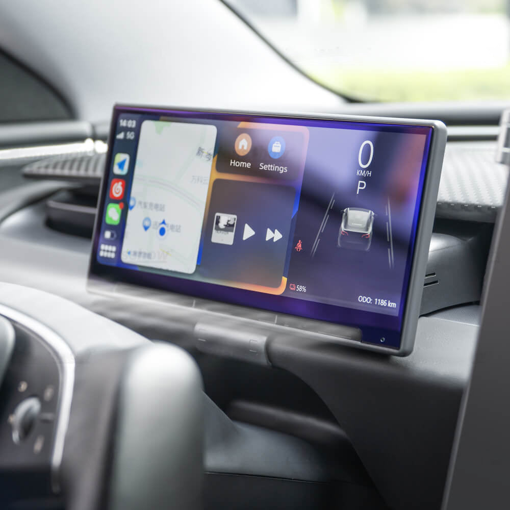 Maxamera Model 3 Highland F9 9 ​​Tommers berøringsskjerm Carplay/Android Auto Smart Dashboard