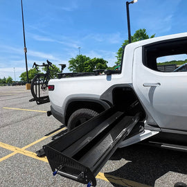 Rivian R1T Gear Tunnel Slide Drawer Cargo Slide Out Hyllebrett | Maxamera