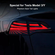 Load image into Gallery viewer, Tesla Model 3/Y Tail Lights Phantom Style Tail Light Assemblies LED Turn Signal