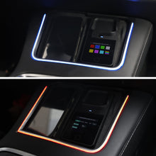 Charger l&#39;image dans la galerie, Chargeur sans fil Tesla Model 3 &amp; Y avec lumière ambiante LED, console centrale, chargeur de téléphone