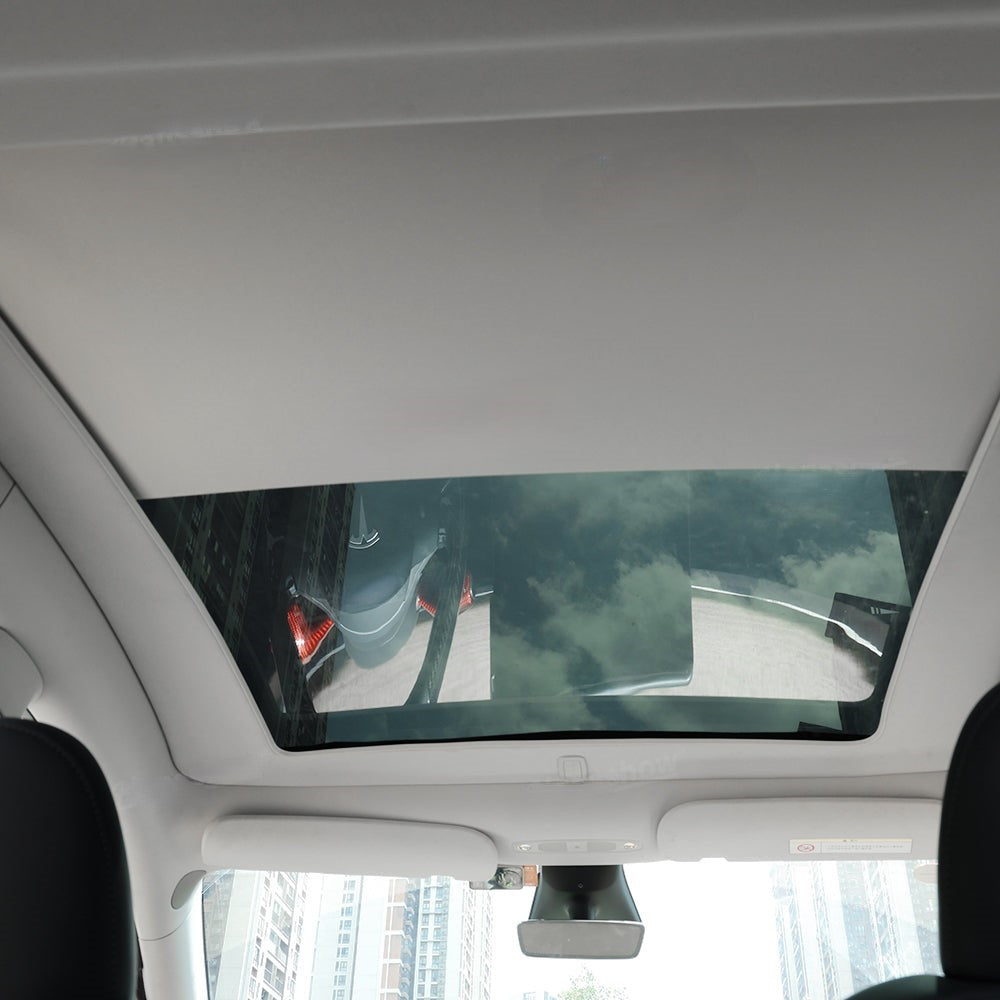 Maxamera Model Y Integrated Electric Retractable Glass Roof Sunshade