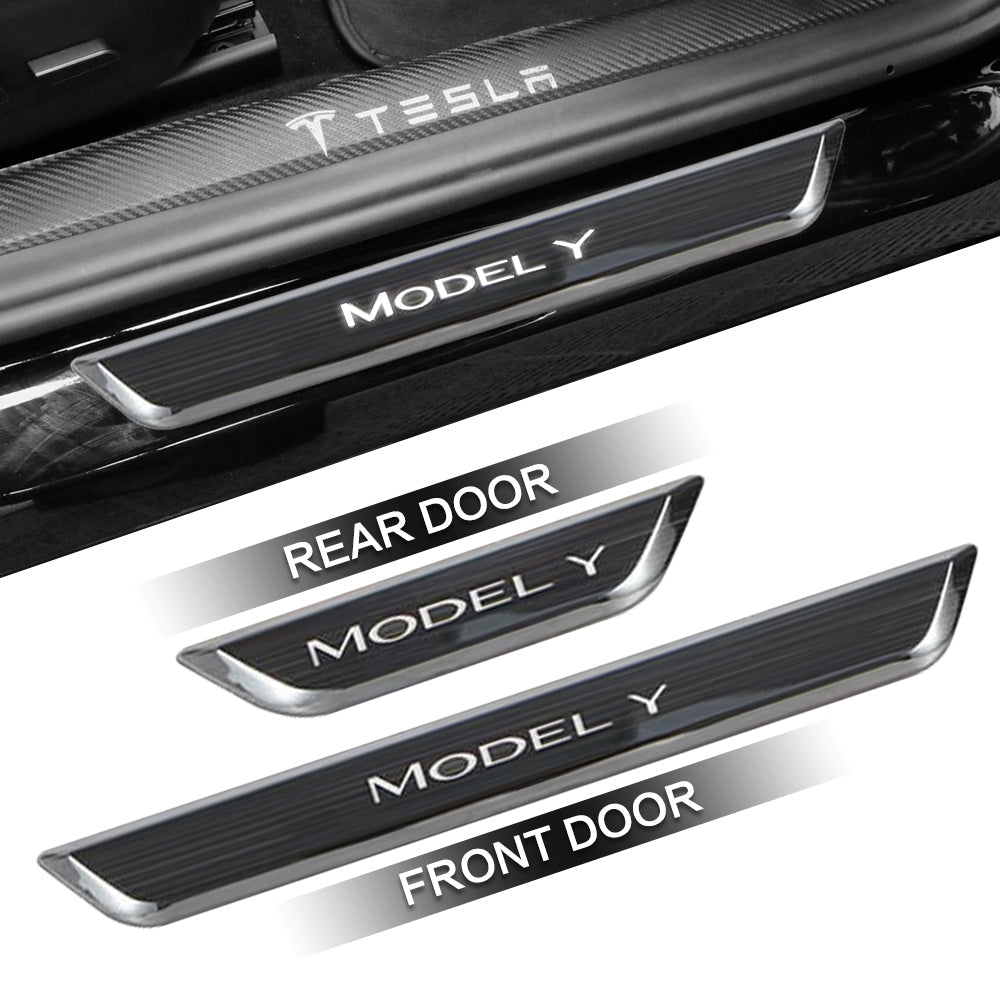 Model 3/Y LED illuminated Welcome Pedal Door Sill Protector