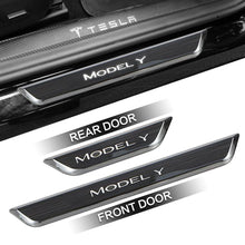 Load image into Gallery viewer, Model 3/Y LED illuminated Welcome Pedal Door Sill Protector