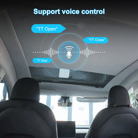 Elektrisk solskjerming Stemmekontroll uttrekkbart glasstaktak for Tesla Model Y