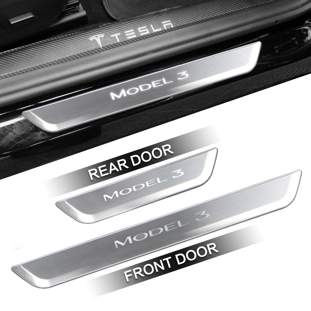 Model 3/Y LED illuminated Welcome Pedal Door Sill Protector