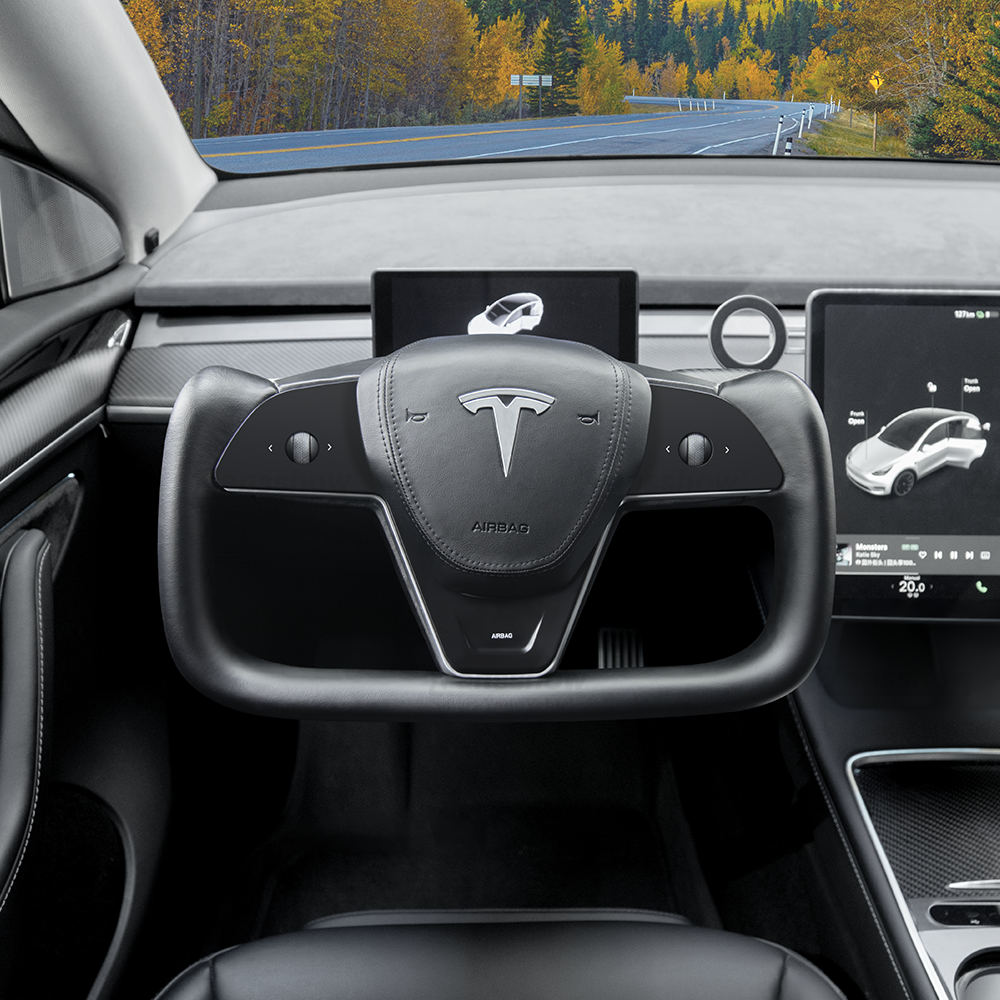 Maxamera Model 3/Y Yoke Steering Wheel (Inspired by Model X/S Yoke Style)