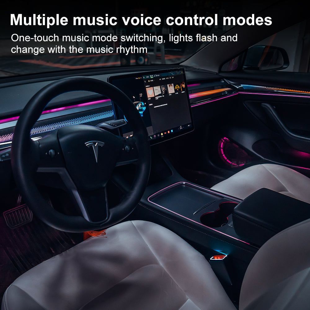 Model 3/Y Ambient Lighting Upgrade Kit Dragon Scale Style Tesla Interior LED Lighting Accessories