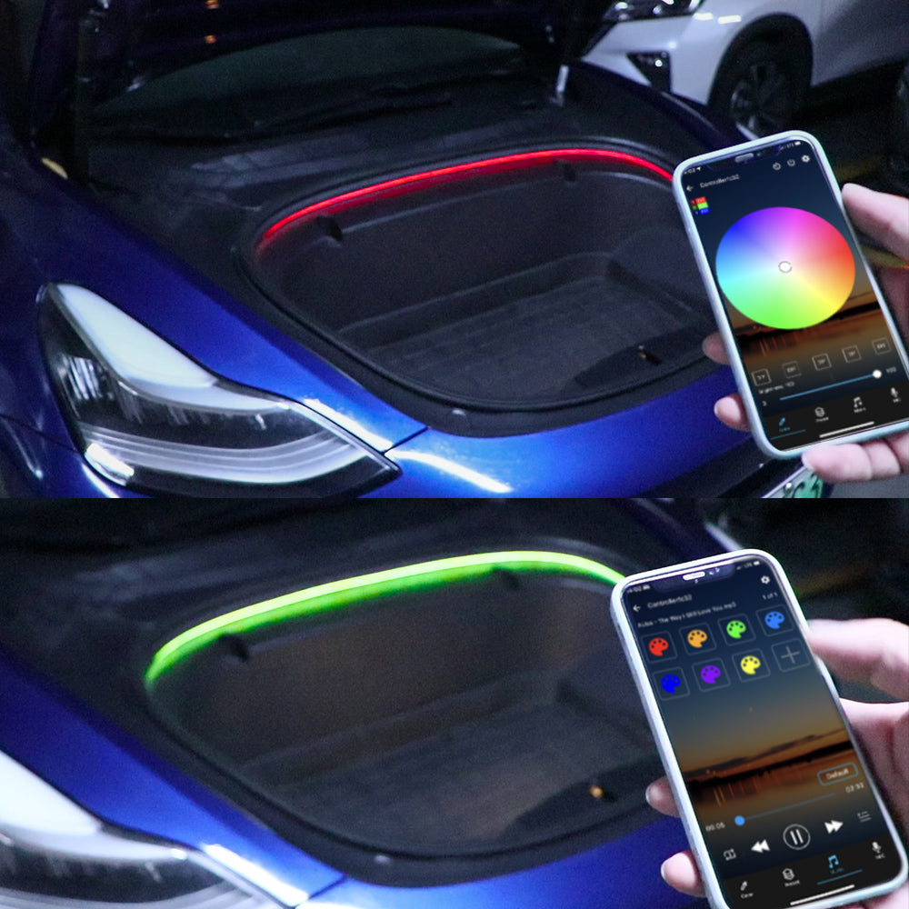 Model 3/Y/X/S Multi-function RGB LED Frunk Light Strip