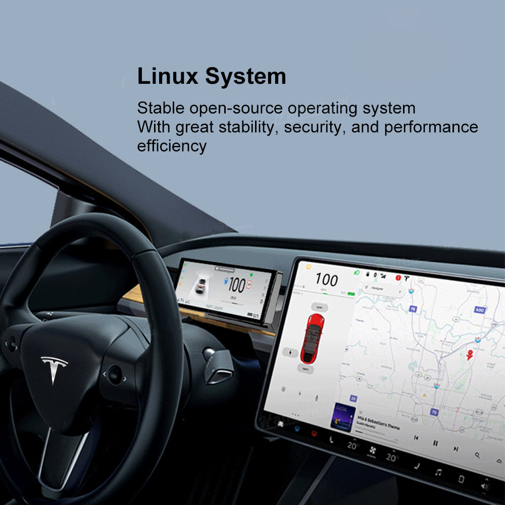 Model 3/Y 8.8-Inch F888 Touch Screen Display Instrument Cluster With Built-In Air Vent Tesla Dashboard Head Up Display | Maxamera