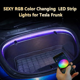 Modell 3/Y/X/S Multifunktions RGB LED Frunk Light Strip