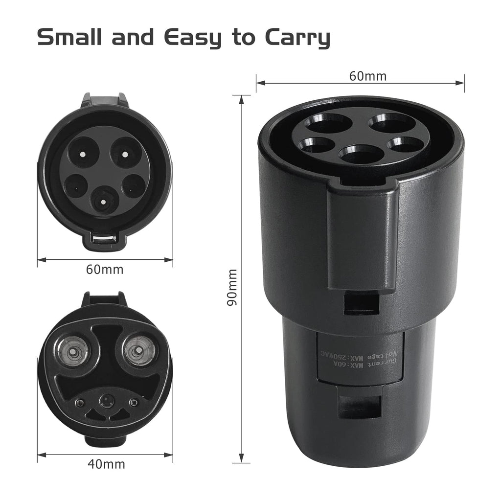 Maxamera J1772 To Tesla Adapter 80A 250V For Tesla Model 3 Y X S (Charging Adapter with Lock)