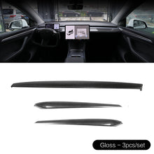 Load image into Gallery viewer, Gloss 3pcs/set Real Carbon Fiber Dashboard Cover Front Door Trim Panel Caps 