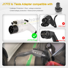 Load image into Gallery viewer, Maxamera J1772 To Tesla Adapter 80A 250V For Tesla Model 3 Y X S (Charging Adapter with Lock)