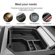 Load image into Gallery viewer, Tesla Cybertruck Center Console Organizer Armrest Storage Box Tray 2PCS