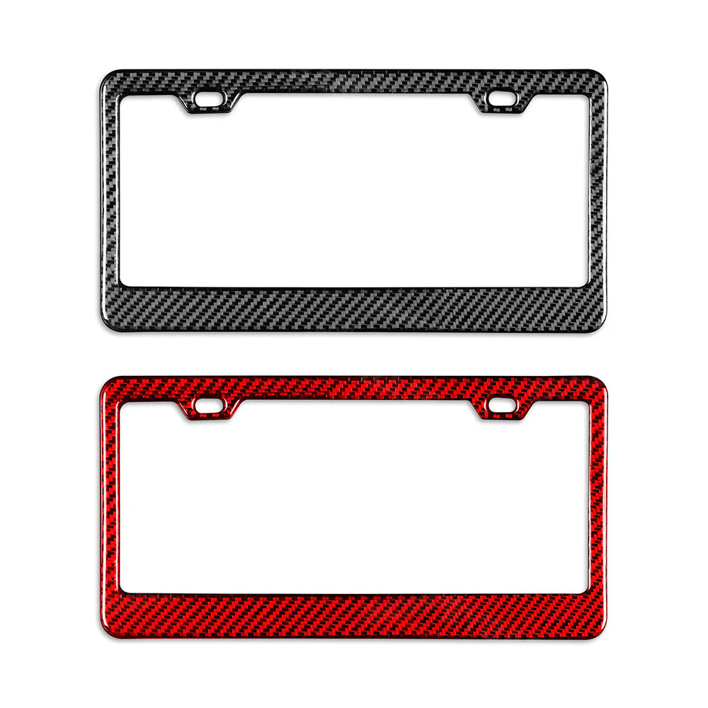 Maxamera Tesla Cybertruck License Plate Frame Holder Real Carbon Fiber No Drilling 2PCS