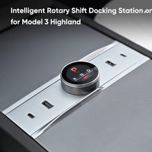 Load image into Gallery viewer, Maxamera Smart Rotating Gear Shift Dock for Tesla Model 3 Highland - With Display &amp; Quick Charge Ports