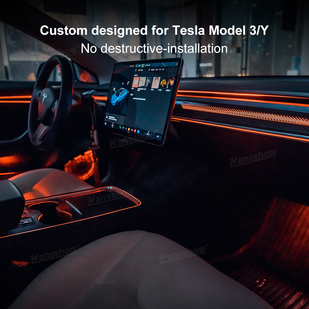 Model 3/Y Ambient Lighting Upgrade Kit Dragon Scale Style Tesla Interior LED Lighting Accessories