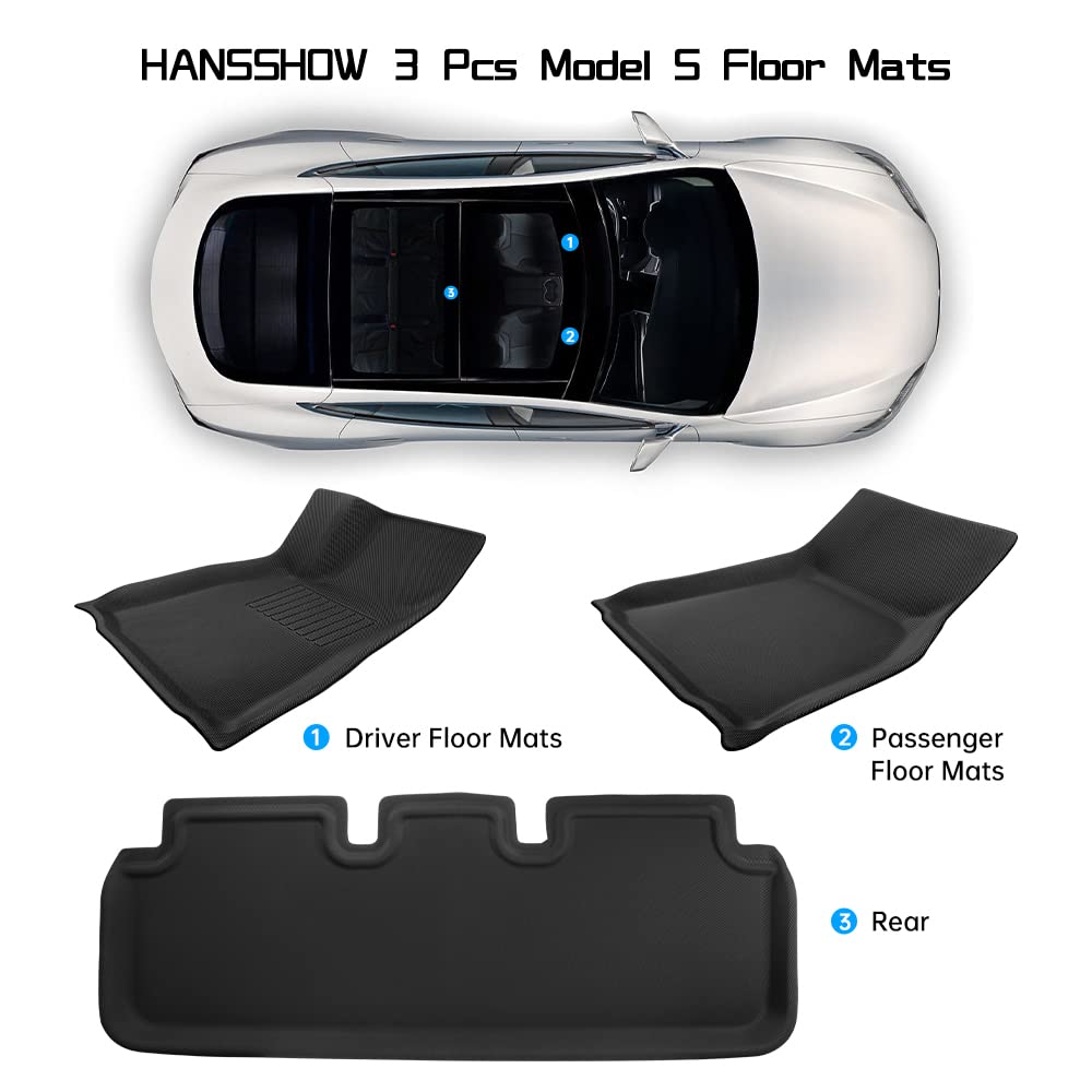 Model S Waterproof Front & Rear Floor Liners