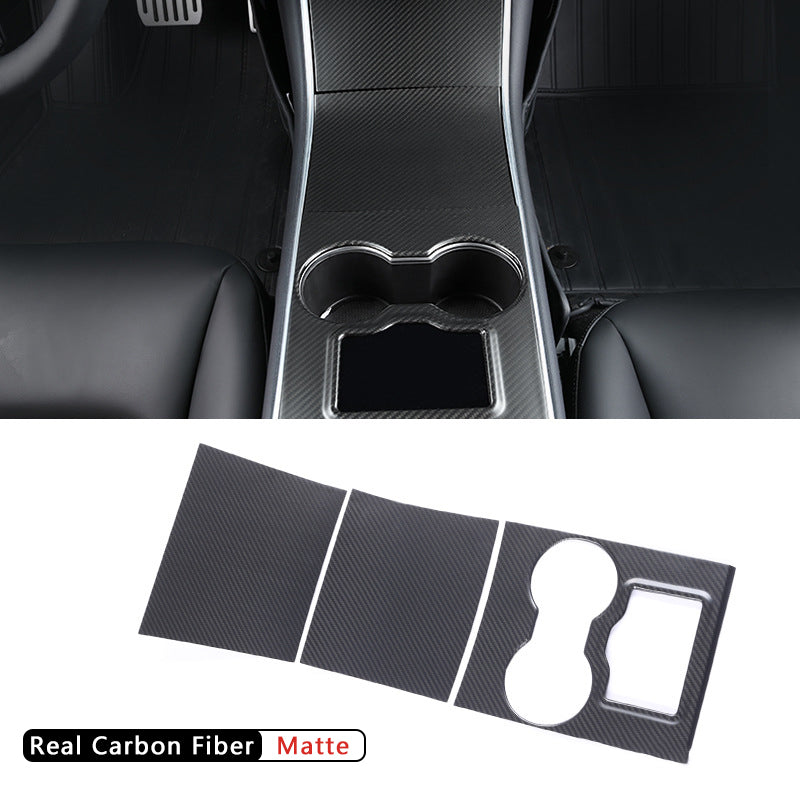 Model 3/Y Real Carbon Fiber Center Console Trim Panel Cover