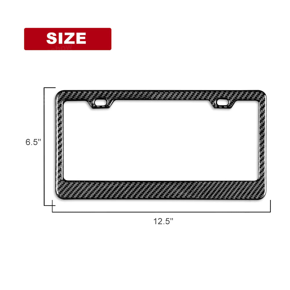 Maxamera Tesla Cybertruck License Plate Frame Holder Real Carbon Fiber No Drilling 2PCS