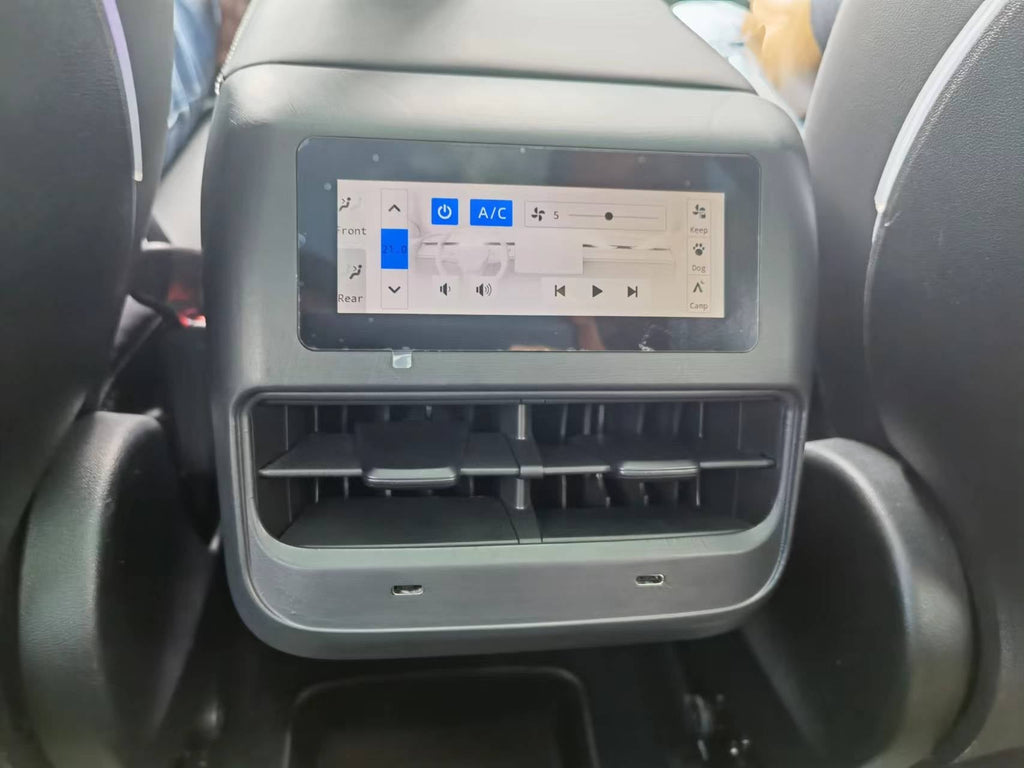 Model 3/Y Rear Climate & Music Control Screen | Maxamera