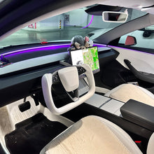 Load image into Gallery viewer, Maxamera Yoke Steering Wheel Nappa Leather White For Tesla Model 3 Highland