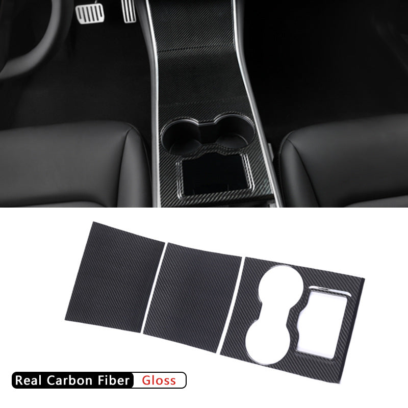 Model 3/Y Real Carbon Fiber Center Console Trim Panel Cover