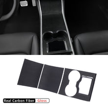 Load image into Gallery viewer, Model 3/Y Real Carbon Fiber Center Console Trim Panel Cover