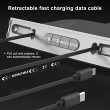 Load image into Gallery viewer, Tesla Model 3 Y USB Hub Fast Charging Retractable Cable Multi Function Docking Station With Physical Button