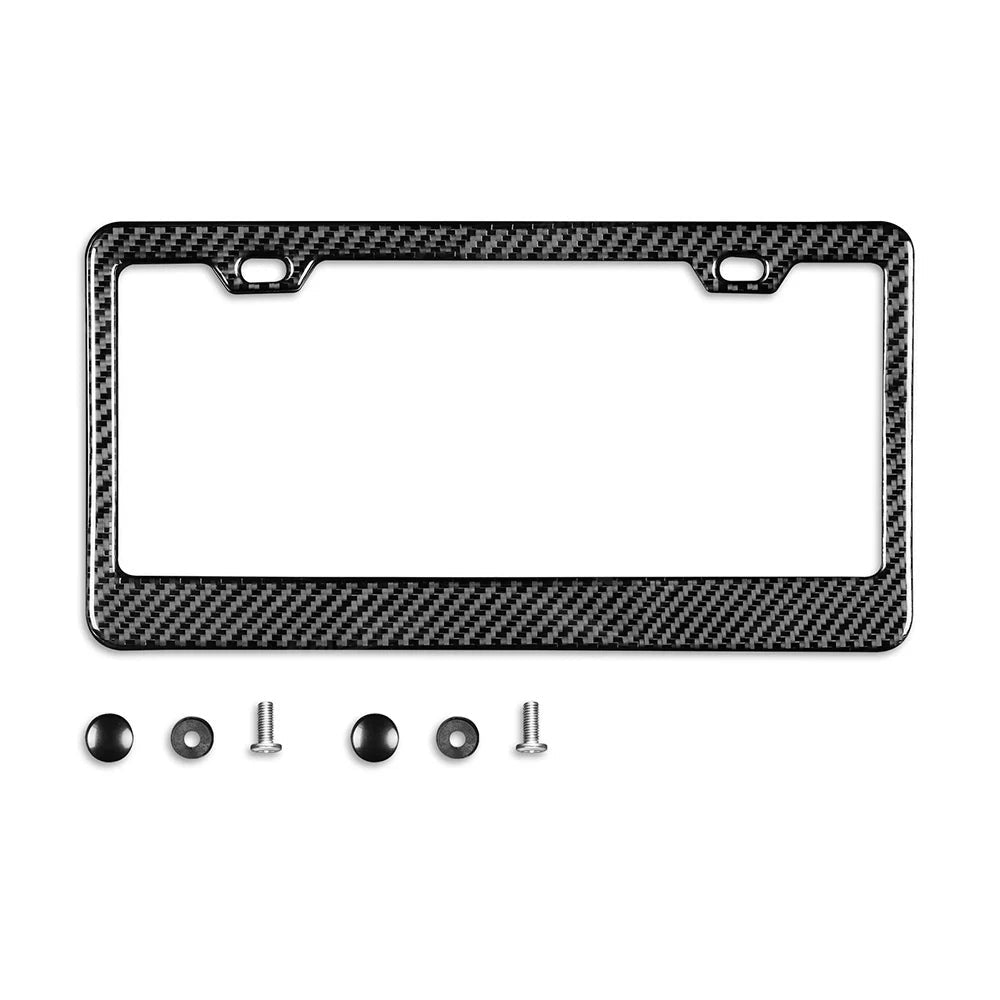 Maxamera Tesla Cybertruck License Plate Frame Holder Real Carbon Fiber No Drilling 2PCS