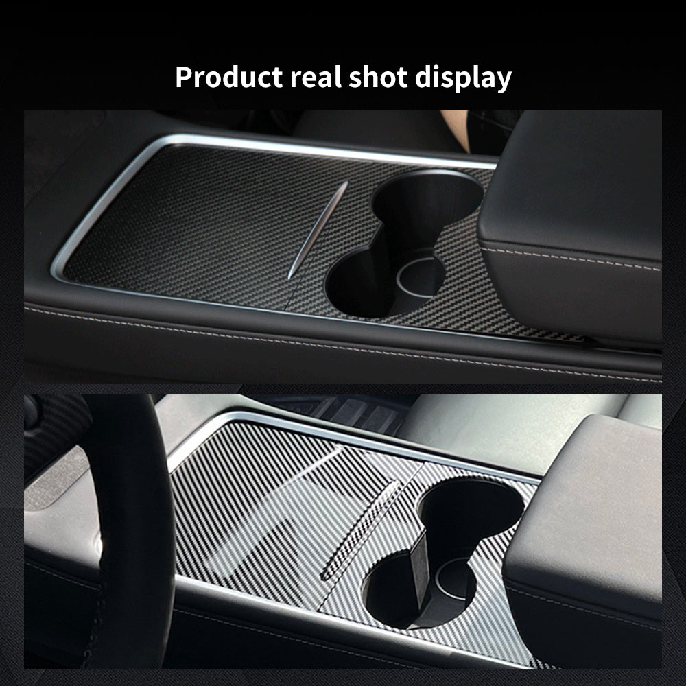 Matte real carbon fiber Center Console Trim Panel Cover