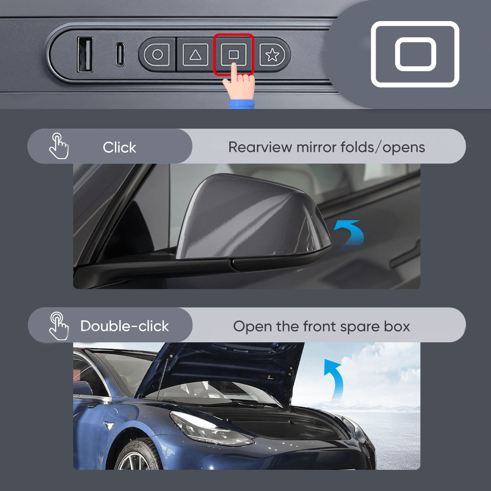 Maxamera 2021+ Model 3/Y Smart Control Expansion Dock: Enhanced Interior Functionality