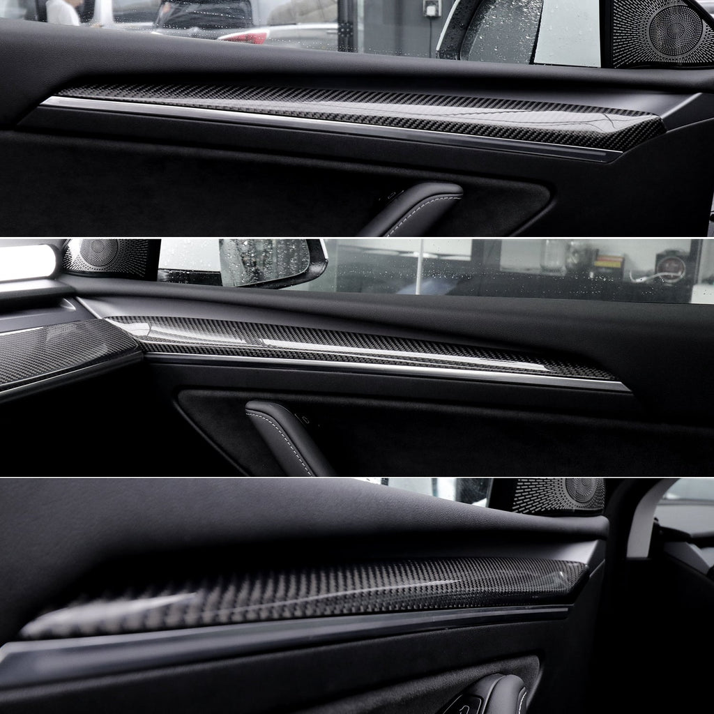 Model Y/3 Real Carbon Fiber Dashboard & Front Door Trim Panel Replacement Kit