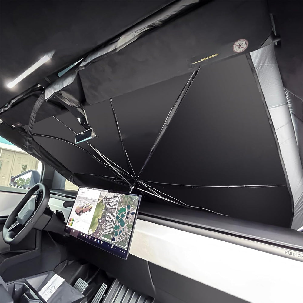 Windshield Sunshade Umbrella Sun Visor Foldable Sun Shield For Tesla Cybertruck