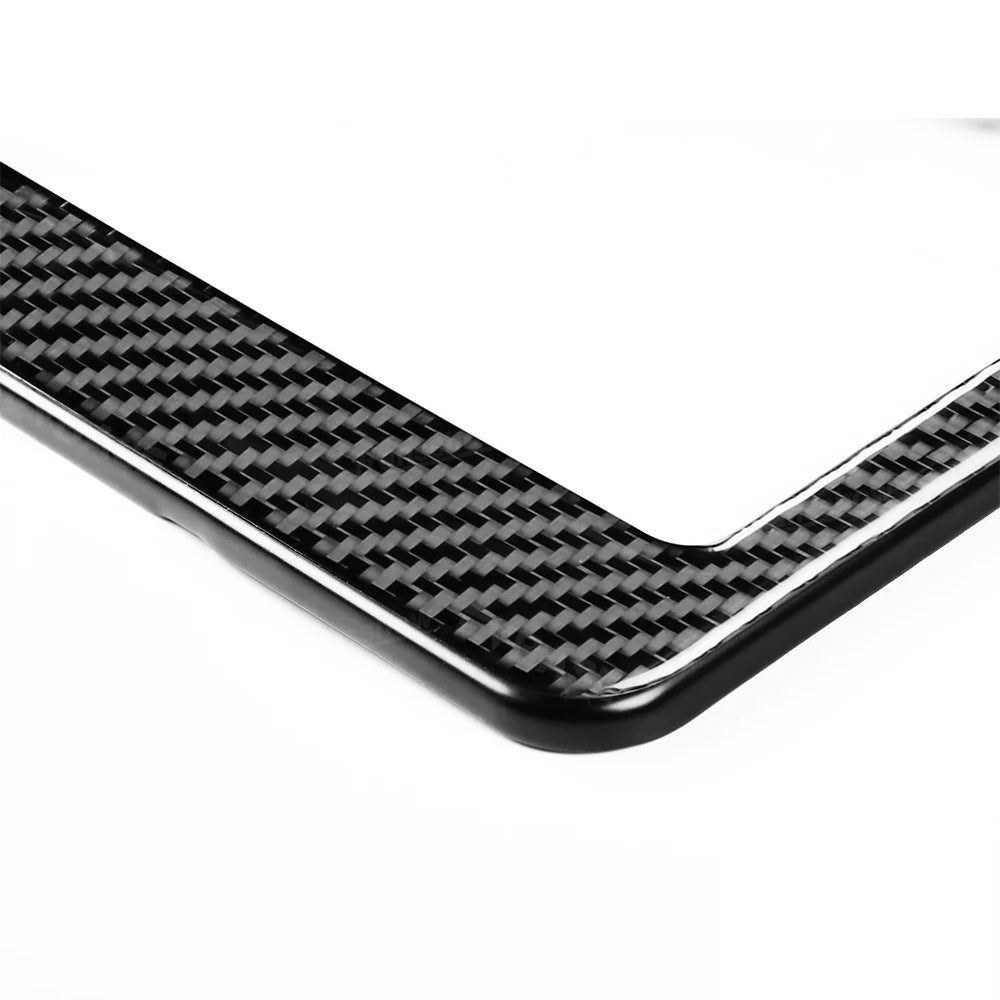 Maxamera Tesla Cybertruck License Plate Frame Holder Real Carbon Fiber No Drilling 2PCS