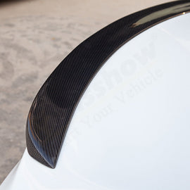 Model S Real Carbon Fiber Bakre Trunk Lip Spoiler