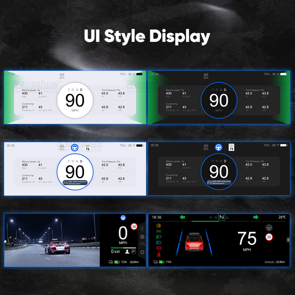 Maxamera F62 Plus Model 3 Highland 6,2-tommers Linux System Dashboard-skjerm