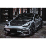 Carbon Fiber Body Kit For Tesla MODEL 3 Upgrade IMP Style Body Kit Front Rear Bumper Lip Side Skirt Rear Spoiler