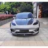 Half Carbon Fiber Body Kit For Tesla Model 3 Upgrade IMP Style High Quality Front Bumper Side Skirt Rear Bumper In Stock