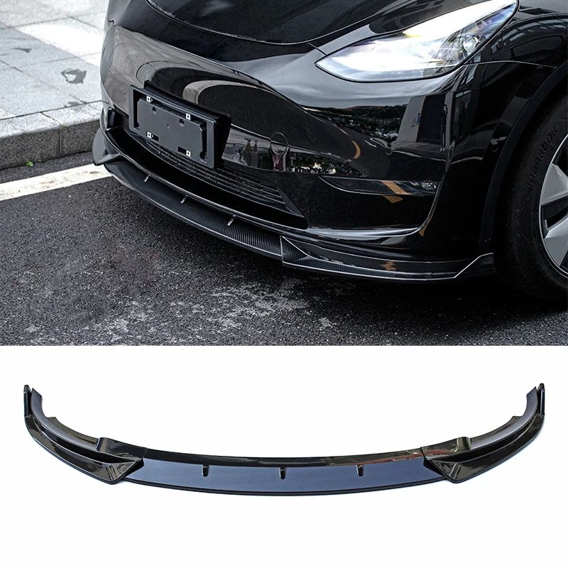 Car Modification Body Parts PP Material Or Carbon Fiber Front Lip Suitable For Tesla Model Y front lip