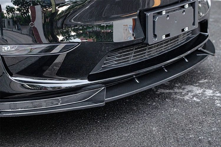 Car Modification Body Parts PP Material Or Carbon Fiber Front Lip Suitable For Tesla Model Y front lip