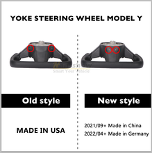 Load image into Gallery viewer, Maxamera Model 3/Y Alcantara Black Yoke Steering Wheel Ellipse Style with Heating Function