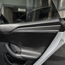 Load image into Gallery viewer, 2022+ Model S Interior Carbon Fiber Doors &amp; Dash Trim Kit (7pcs/set)