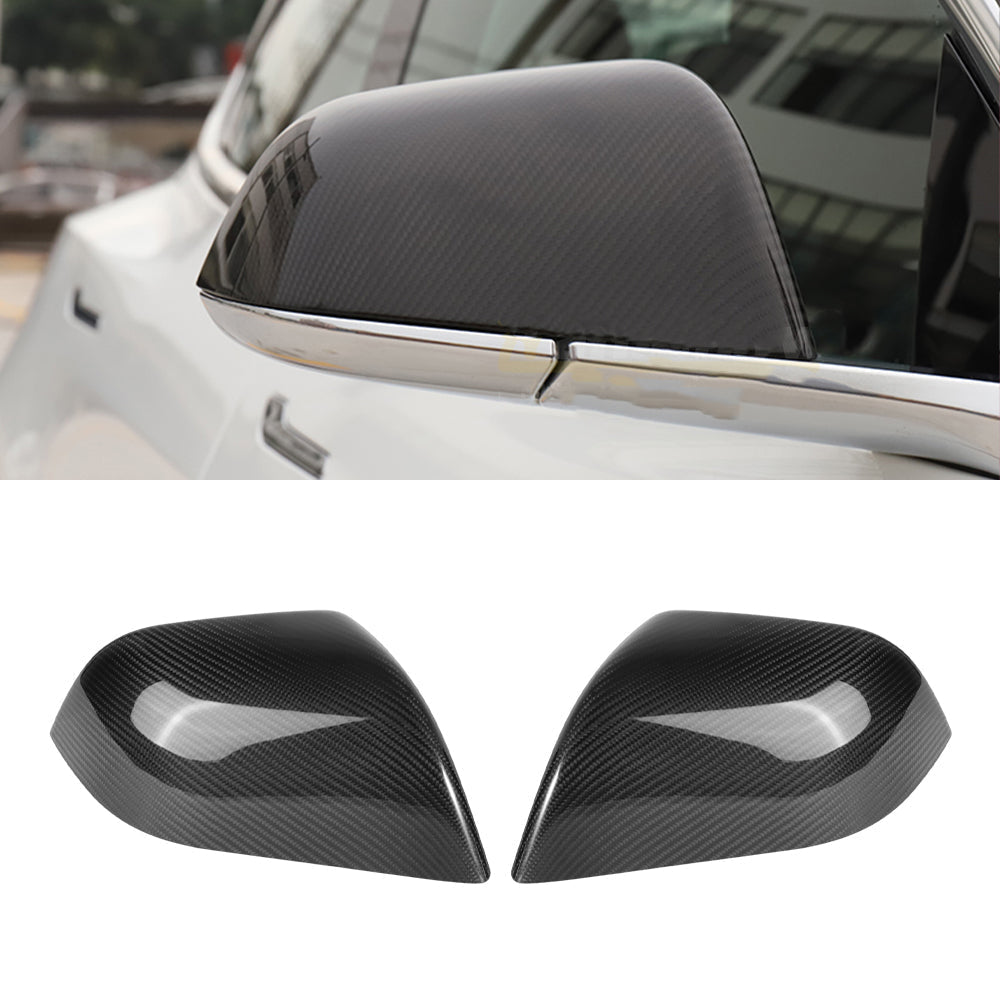 Model Y/3 Real Carbon Fiber Rearview Mirror Cover