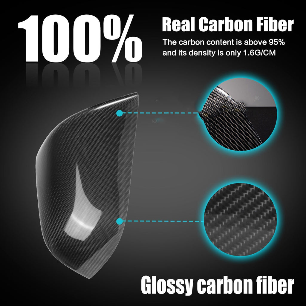 Model Y/3 Real Carbon Fiber Rearview Mirror Cover