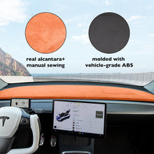 Load image into Gallery viewer, Tesla Model Y/3 Dash Mat Cover with Alcantara Leather