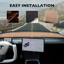 Load image into Gallery viewer, Tesla Model Y/3 Dash Mat Cover with Alcantara Leather