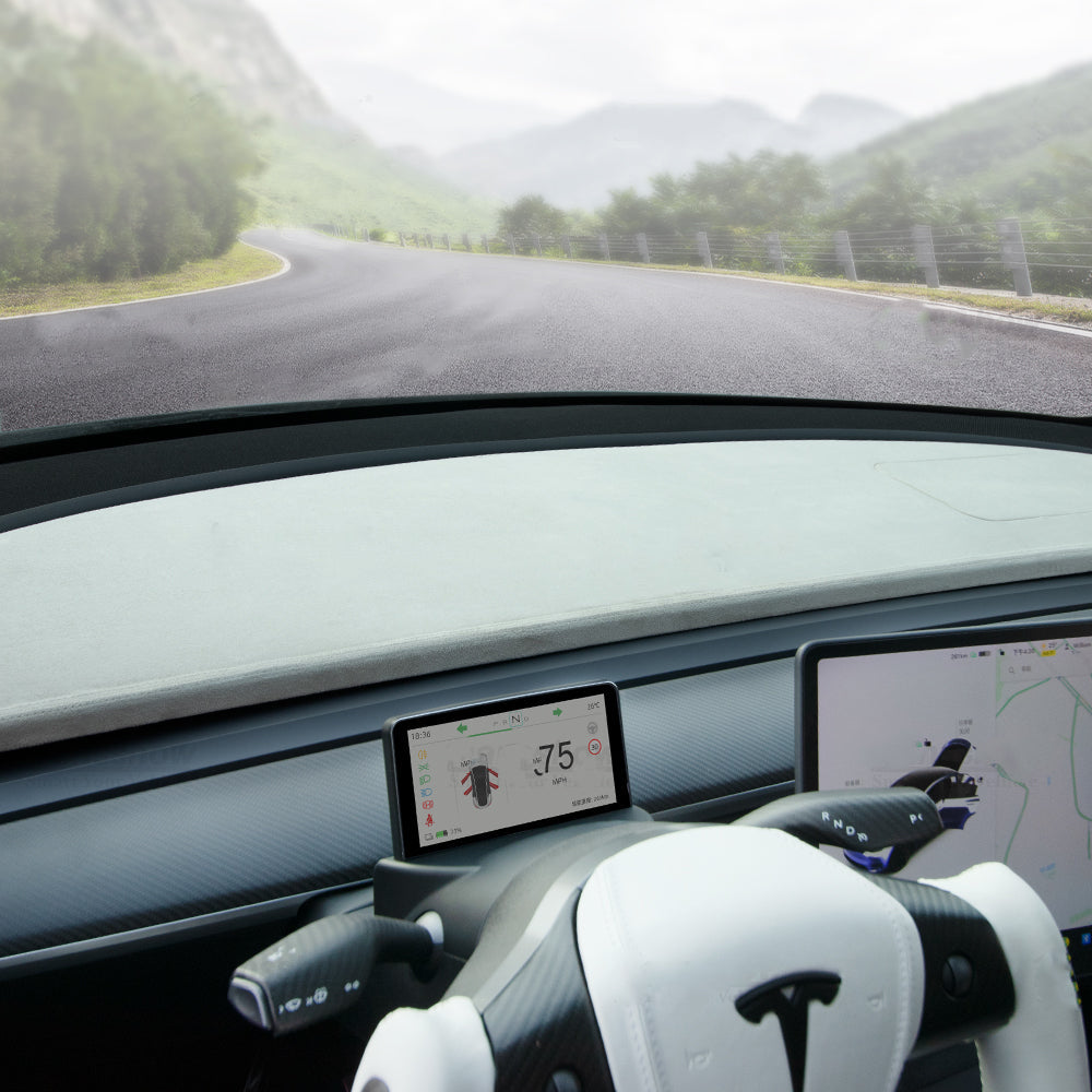 Tesla Model Y/3 Dash Mat Cover with Alcantara Leather