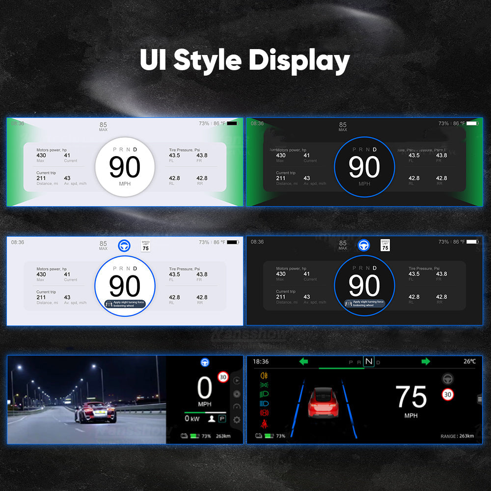 Tesla Model 3/Y F68 Carplay Dashboard Touch Screen 6,86" skjerm